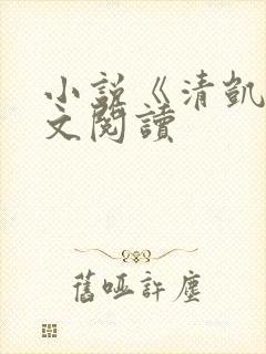 小说《清凯》全文阅读