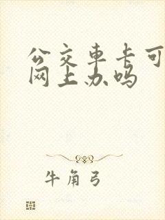 公交车卡可以在网上办吗