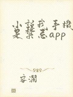 小说我手机上全是禁忌app 小说我手机上全是禁忌app