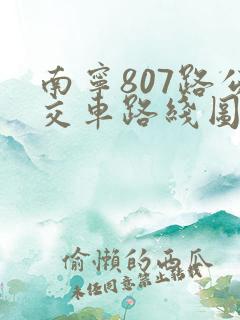 南宁807路公交车路线图