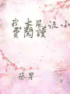我本风流小说免费阅读