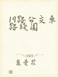 19路公交车的路线图