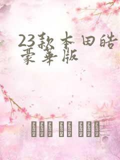 23款本田皓影豪华版