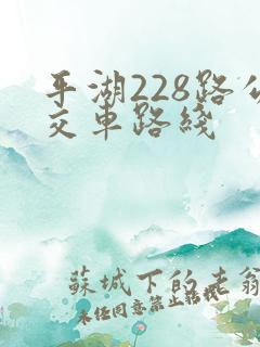 平湖228路公交车路线