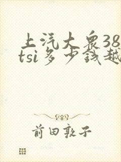 上汽大众380tsi多少钱越野