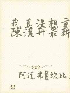 我真没想重生啊陈汉升最新
