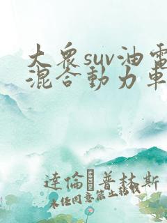 大众suv油电混合动力车型 大众suv油电混合动力车型