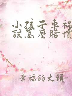 小孩子车祸受伤该怎么赔偿