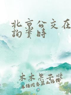 北京公交在线查询实时