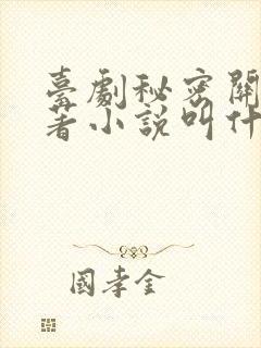 台剧秘密关系原著小说叫什么