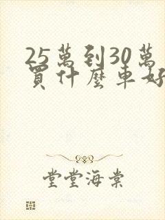 25万到30万买什么车好suv 25万到30万买什么车好suv