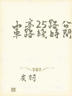山亭25路公交车路线时间表