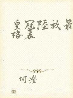 皇冠陆放最新价格表