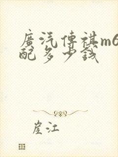 广汽传祺m6标配多少钱