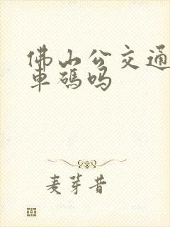 佛山公交通用乘车码吗