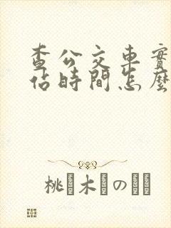 查公交车实时到站时间怎么查