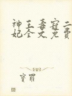神王毒宠二嫁王妃全文免费阅读