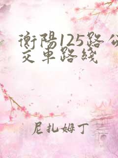 衡阳125路公交车路线