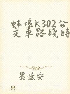 蚌埠k302公交车路线时间表