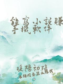 能写小说赚钱的手机软件