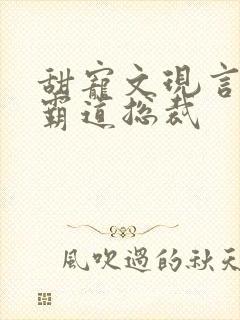 甜宠文现言推荐霸道总裁
