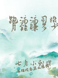 跑滴滴司机一个月能赚多少钱 跑滴滴司机一个月能赚多少钱