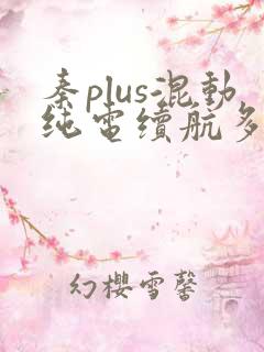 秦plus混动纯电续航多少公里
