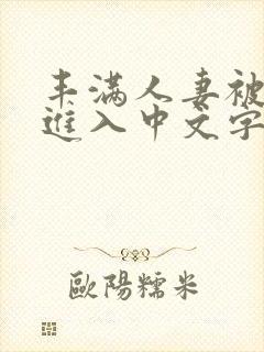丰满人妻被猛烈进入中文字幕