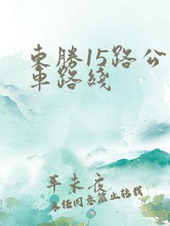 东胜15路公交车路线