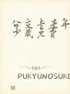 公交卡老年人多少岁免费