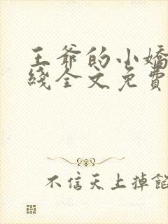 王爷的小娇娇在线全文免费阅读