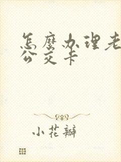 怎么办理老年人公交卡
