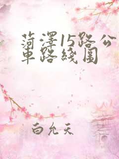 菏泽15路公交车路线图
