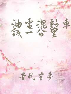 油电混动车多少钱一公里