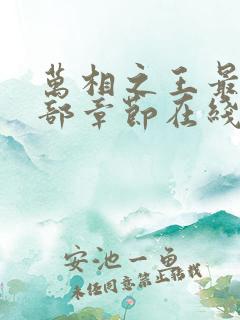 万相之王最新全部章节在线阅读