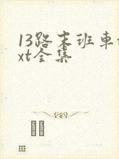 13路末班车txt全集