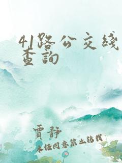 41路公交线路查询