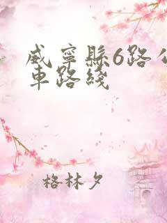 威宁县6路公交车路线