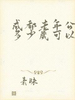 成都老年公交卡多少岁可以办理