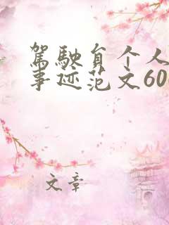 驾驶员个人先进事迹范文600字