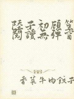 陆子初顾笙免费阅读无弹窗笔趣阁