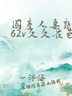 国产人妻熟女a62v久久夜色