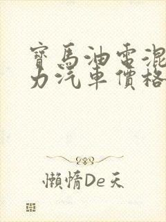 宝马油电混合动力汽车价格5系
