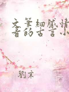 文笔细腻情节好看的古言小说