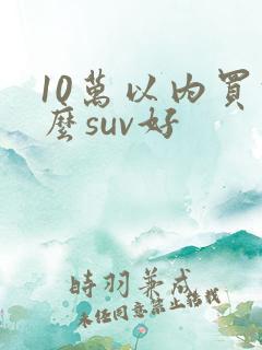 10万以内买什么suv好