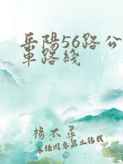 岳阳56路公交车路线