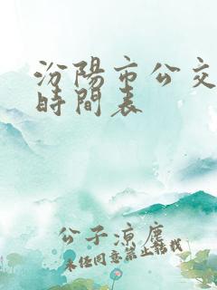 汾阳市公交出行时间表