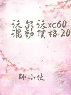 沃尔沃xc60混动价格2024款报价