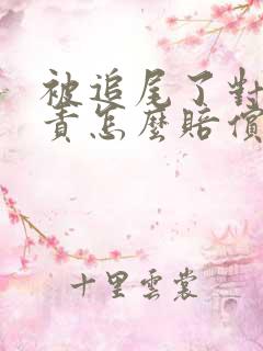 被追尾了对方全责怎么赔偿