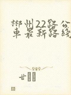 郴州22路公交车最新路线和时间